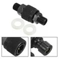 Black Hydraulic Quick Connect Coupler Set M14x1.5mm Male Pipe Fitting