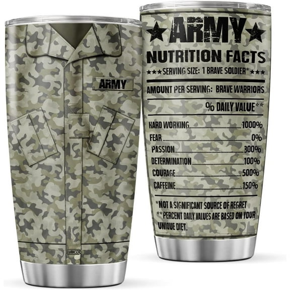 Army Travel Coffee Tumbler Us Navy Veteran Tumblers With Lid Insulated Mugs Patriotic Stainless Steel Cup 20 Oz Mug Gifts For Retired Dad Women On Military Veterans Day