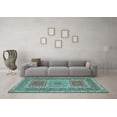 thumbnail image 3 of Ahgly Company Indoor Round Persian Light Blue Traditional Area Rugs, 8' Round, 3 of 4