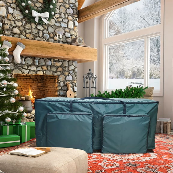 Christmas Ornament Storage Bag, Storage Bags with Handles Tree Bag, Christmas Wrapping Storage, Soft Storage Bags with Zipper(1PC)