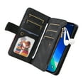 thumbnail image 2 of TECH CIRCLE Wallet Case for iPhone 14 Pro Max, iPhone 14 Pro Max Case for Women Men Durable PU Leather Kickstand Magnetic Buckle Flip Folio Strap Wristlet Zipper Card Holder Phone Cases,Black, 2 of 8