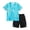 #A Light Blue, variant on Adarl Boys Athletic Shorts Set 2 Piece Quick Dry Short Sleeve T-Shirt and Mesh Shorts Soccer Set Sizes 4-14 Years