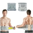 thumbnail image 3 of Back Support Brace, Lower Back Lumbar Support Belt Pain Relief for Women & Men Herniated Disc and Sciatica, Grey M, 3 of 12