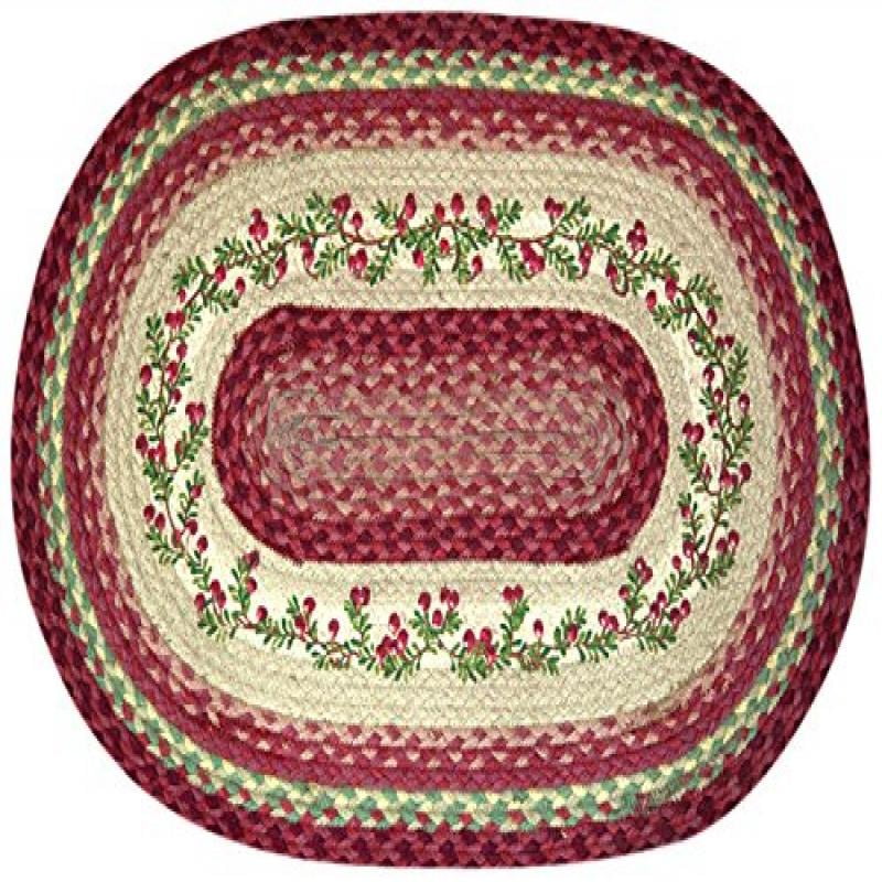 Earth Rugs 65390C Cranberries Oval Design Rug, 20 by 30", Braided