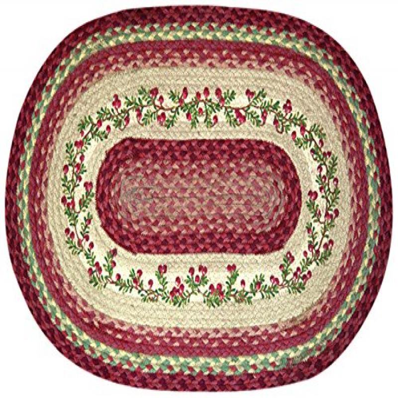Earth Rugs 65390C Cranberries Oval Design Rug, 20 by 30", Braided