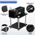 thumbnail image 3 of Ohuhu RV Bumper Hitch Receiver Adapter, Bolt-on 2" Receiver for 4" to 4.5" Beam with Hitch Bin and Cover, 200Lbs Tongue Weight Capacity, Fi, 3 of 7