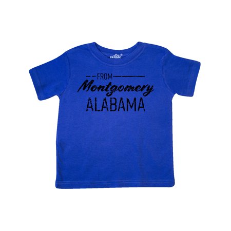 

Inktastic From Montgomery Alabama in Distressed White Text Gift Toddler Boy or Toddler Girl T-Shirt