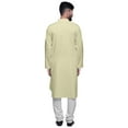 thumbnail image 2 of Atasi Cotton Long Kurta For Men Designer Clothing Button Down Solid Ethnic Kurtas, 2 of 4