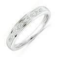 thumbnail image 2 of Half Carat Princess Channel Set Wedding Ring Band in 10k White Gold, 2 of 3