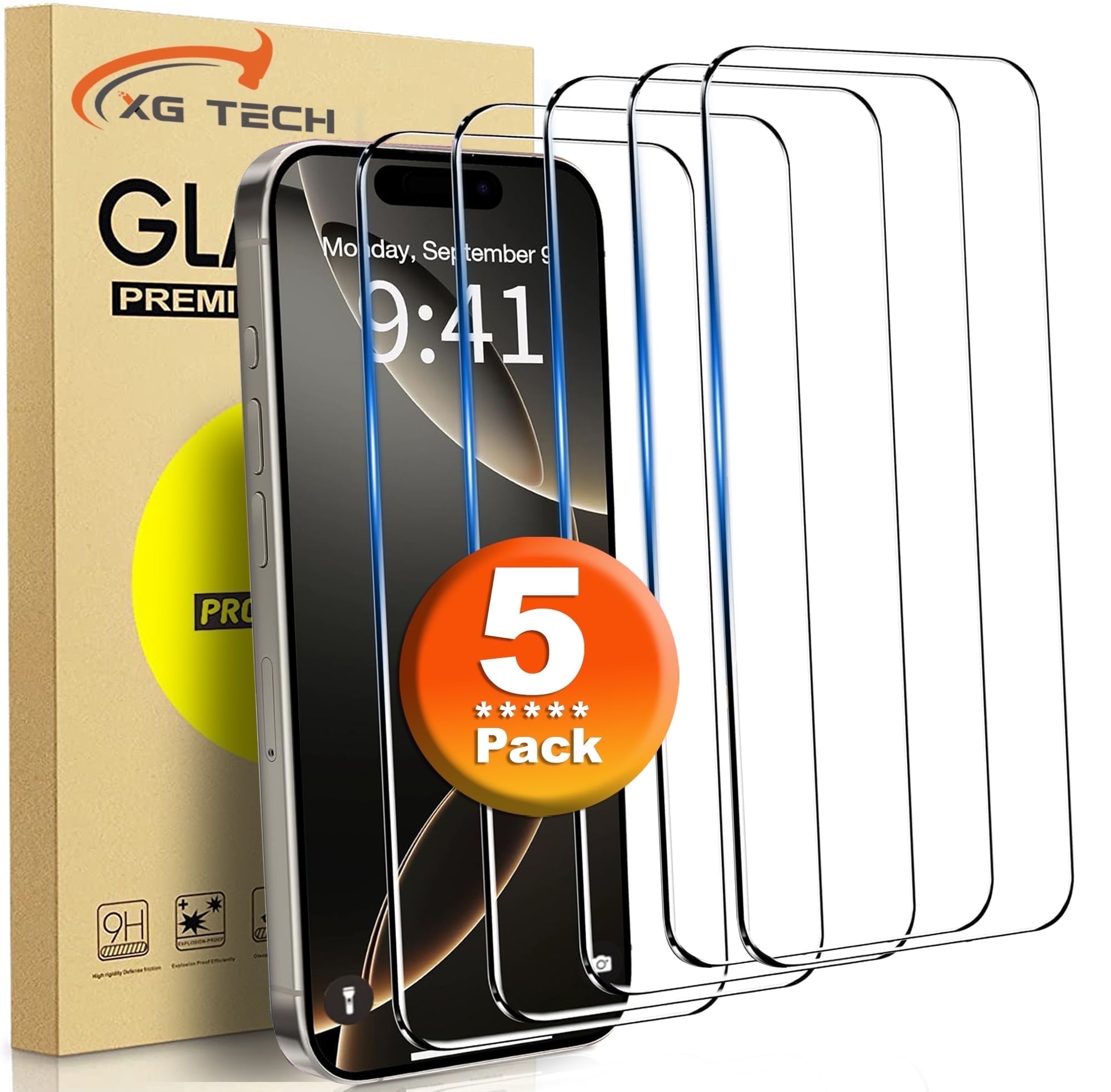 UNBREAKcable IPhone 16 Screen Protector [3-Pack], Tempered