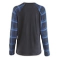 thumbnail image 2 of Guide Gear Women's Pajama Top Blue Plaid Lab 2X, 2 of 2