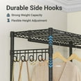 thumbnail image 5 of VIPEK V4 Garment Rack Bedroom Armoires Compact Freestanding Closet Storage Organizer, Portable Wardrobe Closet Heavy Duty Clothes Rack Metal Clothing Rack, Black, 5 of 9