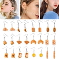 thumbnail image 4 of Boucle d'Oreille pour les Femmes en Résine Goutte Personnalisée Collation Drôle Nourriture X6O1, 4 of 6