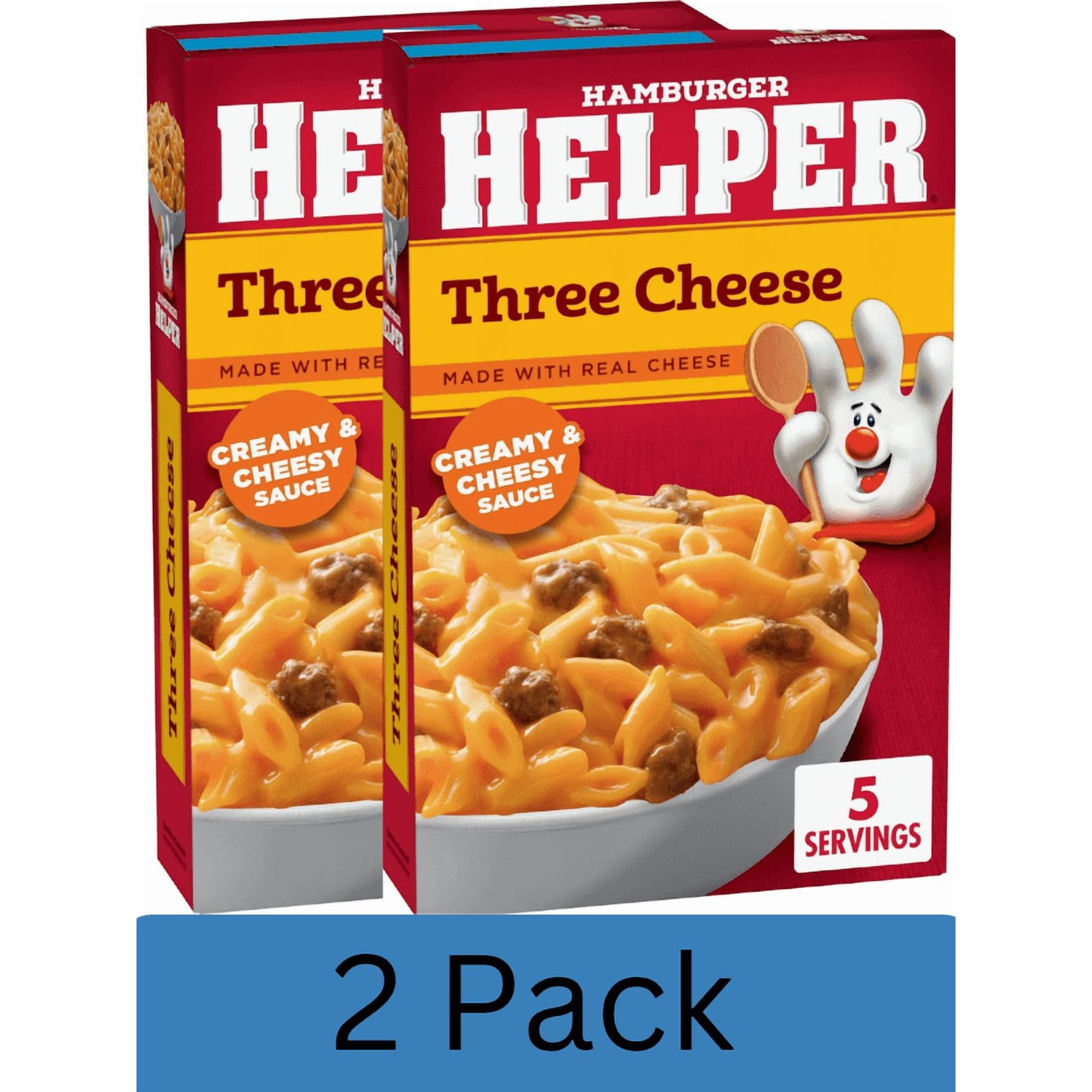 2X - Hamburger Helper Three Cheese Pasta, 6 oz Box