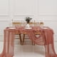 thumbnail image 4 of Mantel de gasa bohemio de color rosa empolvado para mesa, mantel rústico transparente para decoración de bodas, despedidas de soltera y fiestas, 4 of 5