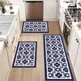 thumbnail image 7 of MeyJey Kitchen Rug Set 3 Piece, Non Slip Machine Washable Mats for Home Floor and Living Room, Blue, 7 of 7