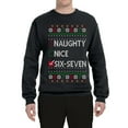 thumbnail image 2 of Wild Bobby Naughty Nice 6 7 Checklist Christmas Unisex Sweater | Funny Holiday Unisex Crewneck Sweatshirt, 2 of 5