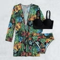 thumbnail image 3 of Gibobby Bañador de Bikini Traje de baño para mujer Cubrirse Sexy Frente abierto Bikini de playa Traje de baño Kimono Cubrir Ropa de playa larga y fluida(Negro,XL), 3 of 5
