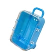 thumbnail image 1 of Trolley Tiny Suitcase Miniature Transparent Cover Candy Box for Collecting Rings, Necklace, Hair Rings, Buttons Wide Application Gift Box Blue, 1 of 8
