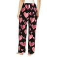 thumbnail image 2 of Bixox Women's Hearts Patterned Pajama Pants Loungewear, 2 of 5