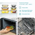 thumbnail image 2 of 8pcs Glass Storage Container Set with Lids, Vtopmart Meal Prep Containers, Airtight Bento Boxes, Gray, 2 of 5