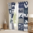 thumbnail image 3 of Homewish Safari Deer Wolf Black Out Curtains For Female Men Adults,Abstract Camo Camouflage Curtains Pack of 2 (42x63 Each),Geometric Plaid Grid Bedroom Curtains,Lightweight Room Decor, 3 of 6