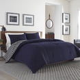 thumbnail image 1 of Eddie Bauer Home Kingston Collection 216693 Kingston Reversible Comforter Set, Queen, Navy, Navy, 1 of 2
