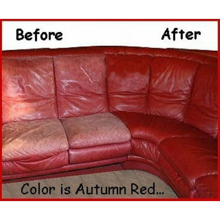 Leather Color Restorer Brown Maple , Repair Furniture Couch Car Seat Jacket  Sofa Vinyl 4 Oz. 