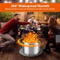 thumbnail image 2 of Smokeless Portable Fire Pit, CamberFire Pit Smokeless, Lightweight Outdoor Fireplace with Removable Ash Pan, Stainless Steel Wood Burning Fireplace Ideal for Camping, 2 of 7
