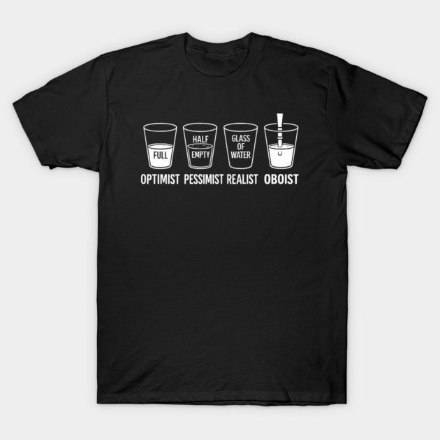 Oboe Woodwind Musical Instrument Minimalist Graphic Art Design Style Unisex T-Shirt, up to size 3XL.