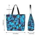 thumbnail image 5 of Disketp Blue Butterflies Bolsa Tote Estampada para Mujer, Bolso de Hombro y de Mano para Compras y Viajes, 5 of 8