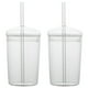 thumbnail image 4 of Cool Glass Cups 2 Set Drinking Glasses For Drinking Transparent Glass With Straw, 4 of 5