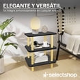 thumbnail image 4 of Mesa Auxiliar Lateral 3 Niveles Mesa Lateral Cuadrada Mesita Moderna Minimalista para Sala de Estar Dormitorio Balcón Mesa de Centro Mesita De Noche, 4 of 8