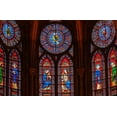 thumbnail image 2 of Perry, William 14x11 Gold Ornate Wood Framed with Double Matting Museum Art Print Titled - Jesus Christ Mary Angels stained glass-Notre Dame Cathedral-Paris-France, 2 of 4