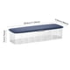 thumbnail image 3 of Bewildely Caja de almacenamiento de cables con tapa Contenedor de plástico transparente Escritorio de oficina Papelería Joyería Juguetes Suministros Almacenamiento y organización del hogar Azul Bewildely HA063831-03B, 3 of 6