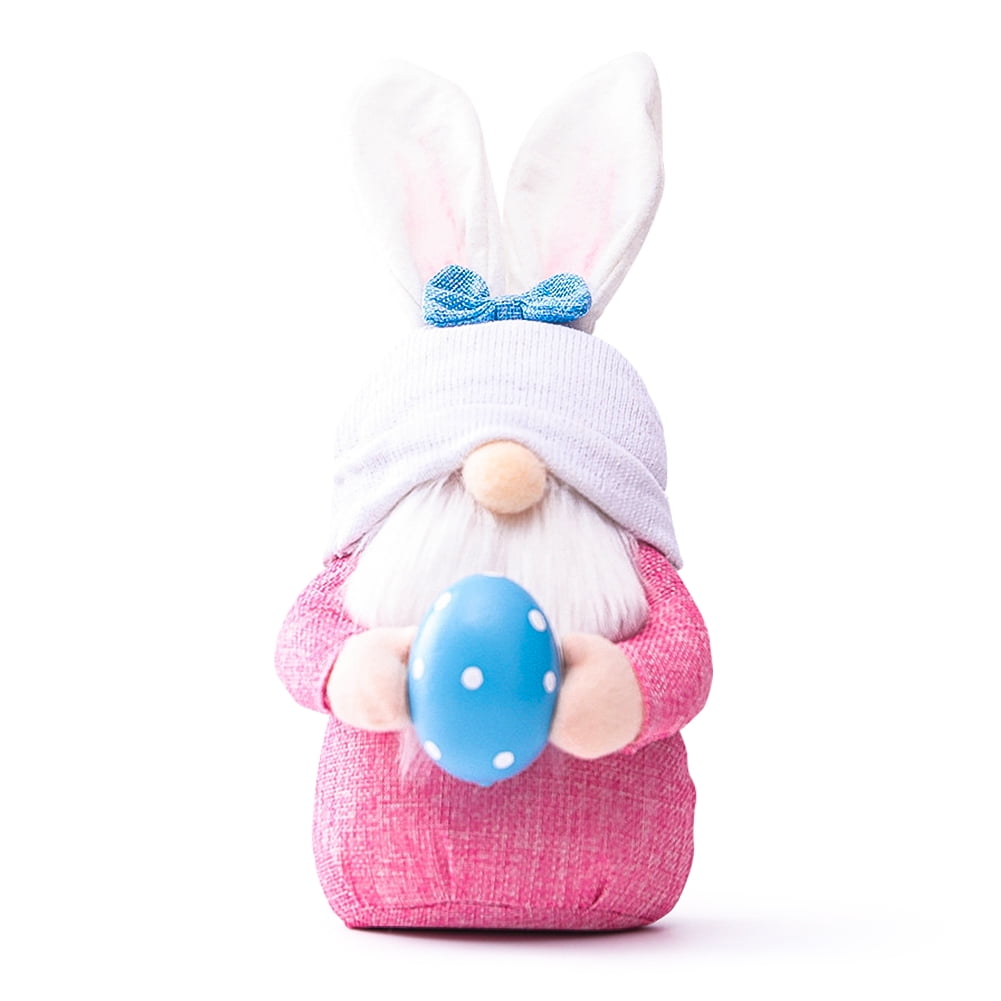 Lowestbest Plush Gnome Doll Tied Beard, Nordic Elf Christmas Decoration Gift, Pink Lowestbest Plush Gnome Doll Tied Beard, Nordic Elf Christmas Decoration Gift, Pink