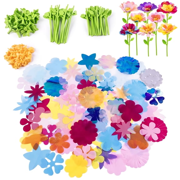 TUWAFE Diy Flower Bouquet Maker Refill Kits, Fabric Bouquet Replacement Flower Craft Accessories