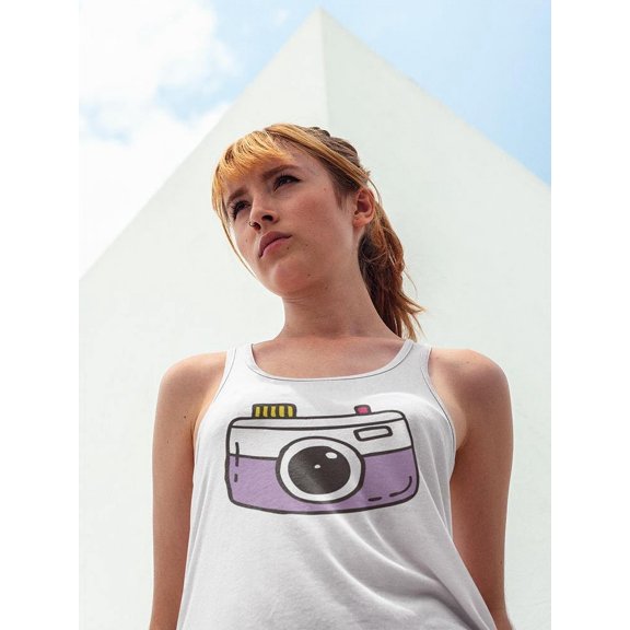 Camera Doodle Icon. Tank Women -Image by Shutterstock, Female x-Large