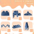 thumbnail image 5 of 12PCS Modular Kids Play Couch, Toddler Sofa, Children Creative Convertible Foam Sofa Living Room Sectional Couch for Boys Girls 3-8, Blue, 5 of 9