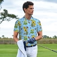 thumbnail image 3 of Honeii Sunflowers And Bees Print Polo Shirt, A Classic Short-Sleeved, Button-Down Golf Shirt for Men,Mens Polo Shirts Short Sleeve-Large, 3 of 6