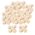 thumbnail image 5 of Abbraccia 100 Pieces Unfinished Half Wood Beads Wood Half Beads Unpainted Wooden Split Balls for Home Decor Kids Arts Crafting Painting 2cmx1cm, 5 of 10