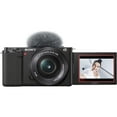 thumbnail image 5 of Sony ZV-E10 Vlogging Mirrorless Camera Kit with E PZ 16–50mm Lens (ILCZV-E10L/B)| 24.2 MP APS-C Sensor | 4K Video with 64GB Card, Card Reader, Case, Flex Tripod, Memory Card Wallet, Cleaning Kit, 5 of 8