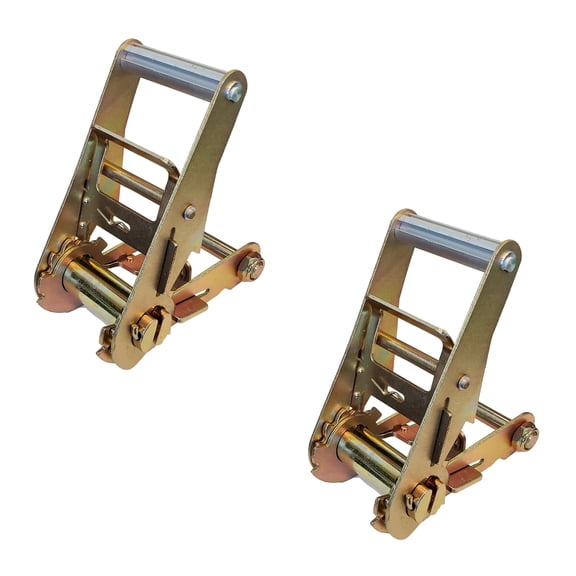 Mega Cargo Control 2" Short Handle Tie-Down Ratchet Buckle for Trailers & Flatbeds, 3,333 lb WLL, 2-Pack