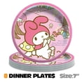 thumbnail image 3 of My Melody 3rd Tableware Balloons Cake Toppers Backdrop Banner Supplies Party Decor Plates Decorations, 3 of 7