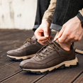thumbnail image 2 of WEAIXIMIUNG Espadrilles pour Hommes 12 Wide Chaussures de Randonnée d'Extérieur en Cuir à Lacets pour Hommes Chaussures de Sport Décontractées de Randonnée, 2 of 7