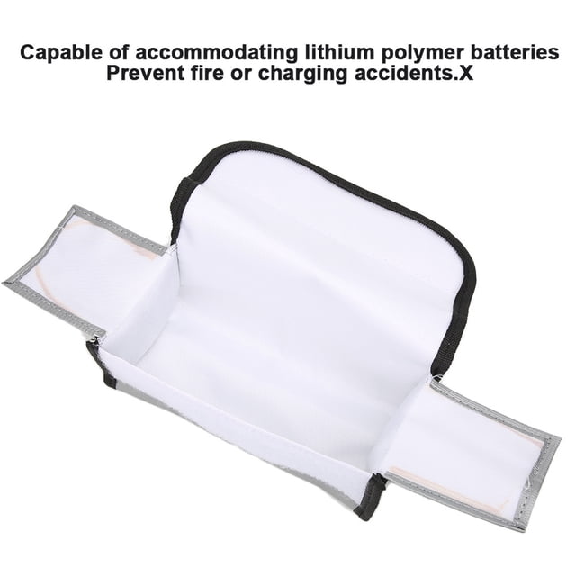 Fireproof Bag, Fireproof Explosion Proof Battery Bag Silver Color For Outdoor Silver