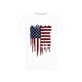 thumbnail image 4 of Men's Big & Tall Tee Patriotic Print Short Sleeve American Flag Graphic Casual Crew Neck T-Shirt Size M-5XL Red, 4 of 5