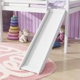 thumbnail image 5 of Leumius Twin Low Loft Bed with Slide, Ladder, Safety Guardrails, Rubber Wood Twin Loft Bed for Boys Girls White, 5 of 9