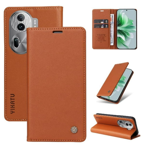 Funda para OPPO Reno 11 Pro 5G Estuche de Cuero PU Tipo Cartera con Ranuras para Tarjetas y Cierre Magnético