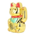 thumbnail image 2 of 10inch Waving Fortune Lucky Cat Cute Fortune Cat Statue Decoration for Home Desktop Gold, 2 of 5
